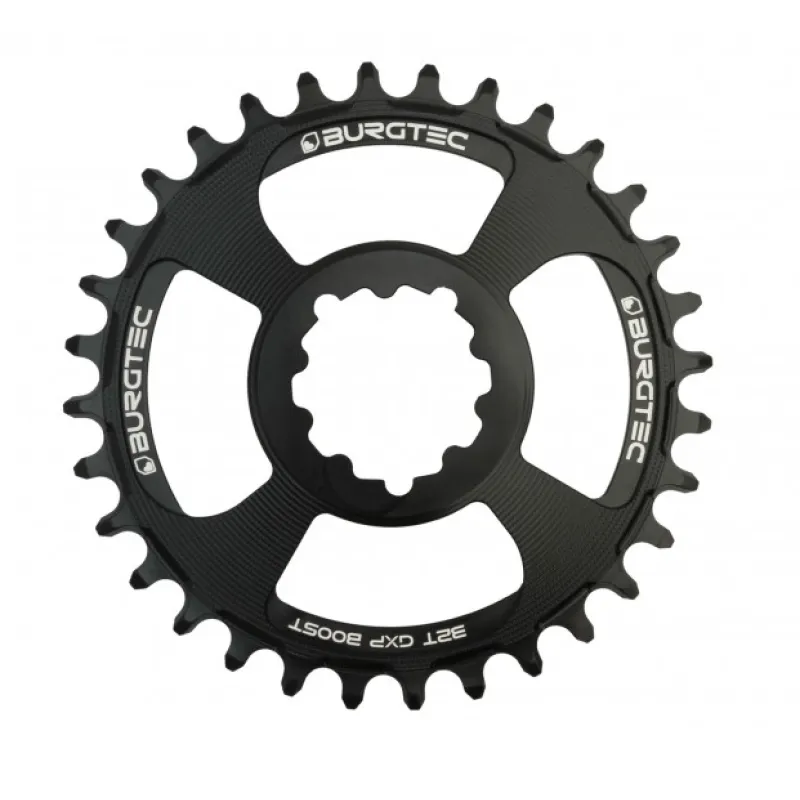 Pinion față pentru bicicleta BURGTEC GXP Boost 3mm Offset Thick Thin Chainring ­Burgtec Black ­32T Calitate înaltă